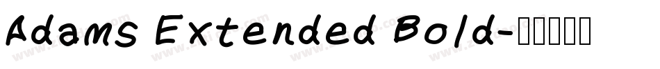 Adams Extended Bold字体转换
